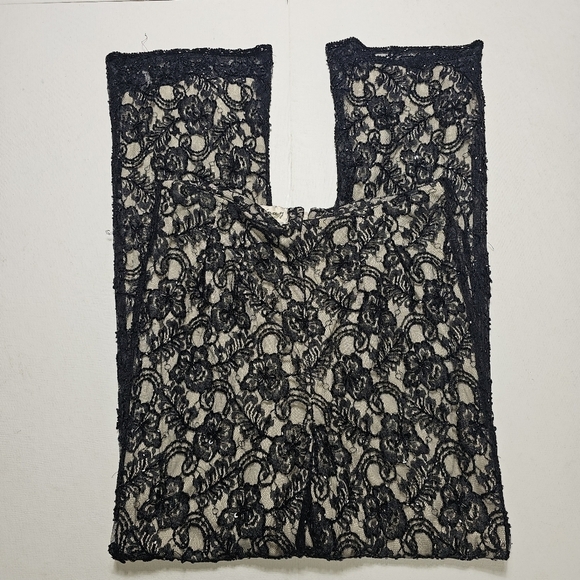 Stenay beaded and lace pants with nudes lining. Size 6. Back zip. - Picture 1 of 11